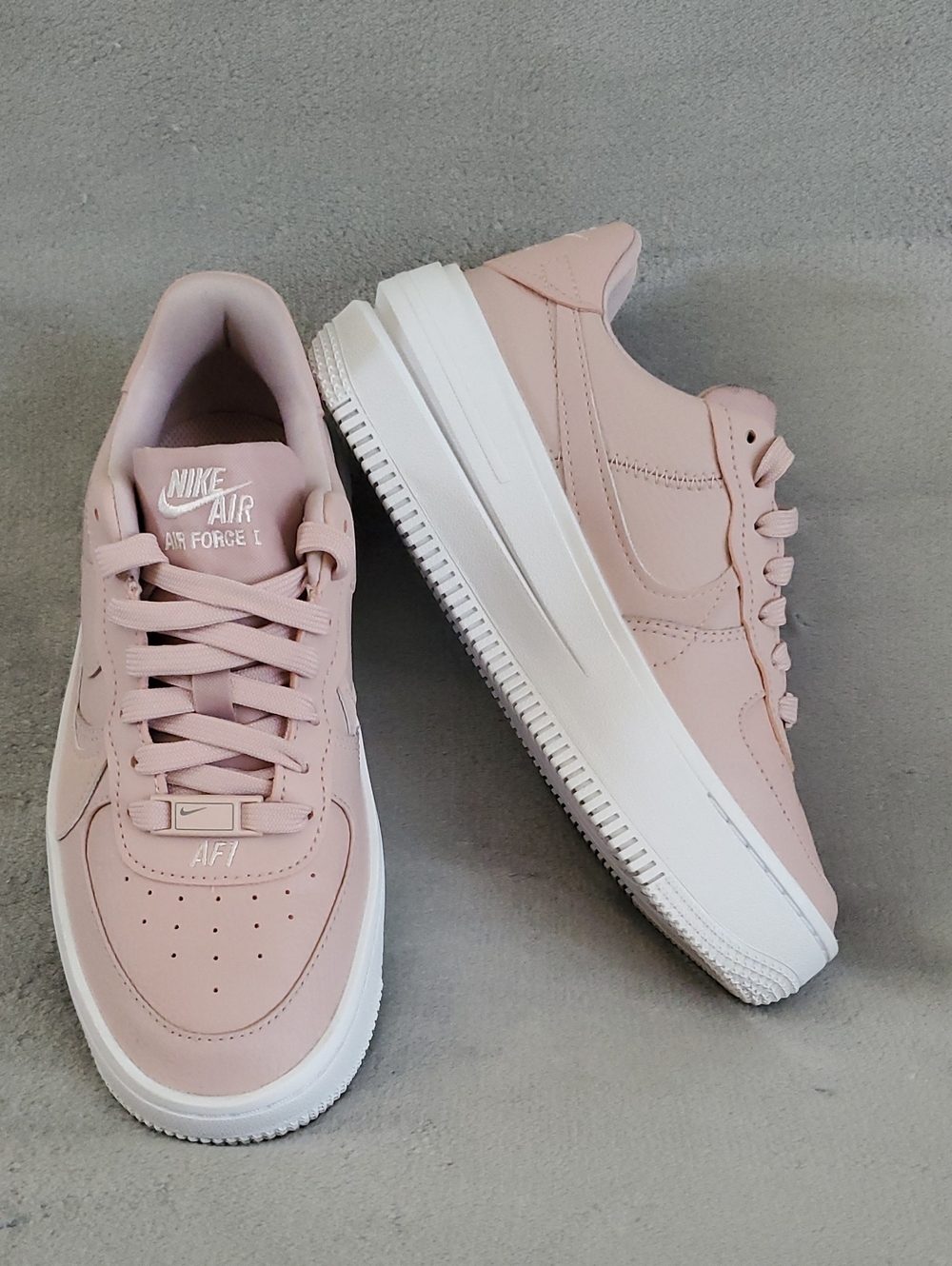 NIKE Air Force 1 PLT.AF.ORM Leather Pink Oxford Low Top Sneakers WOMEN'S SIZE: 5